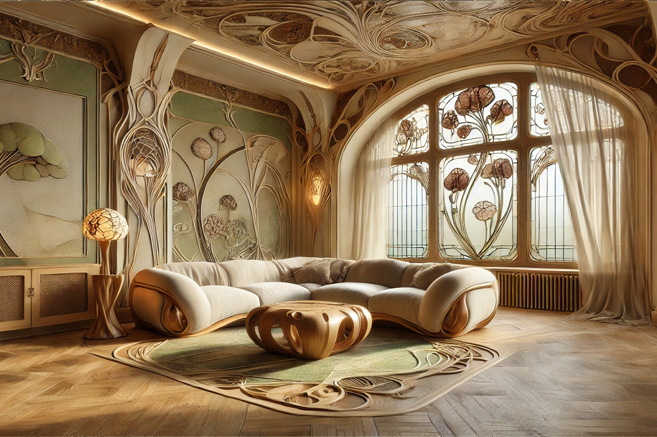 Art Nouveau style furniture