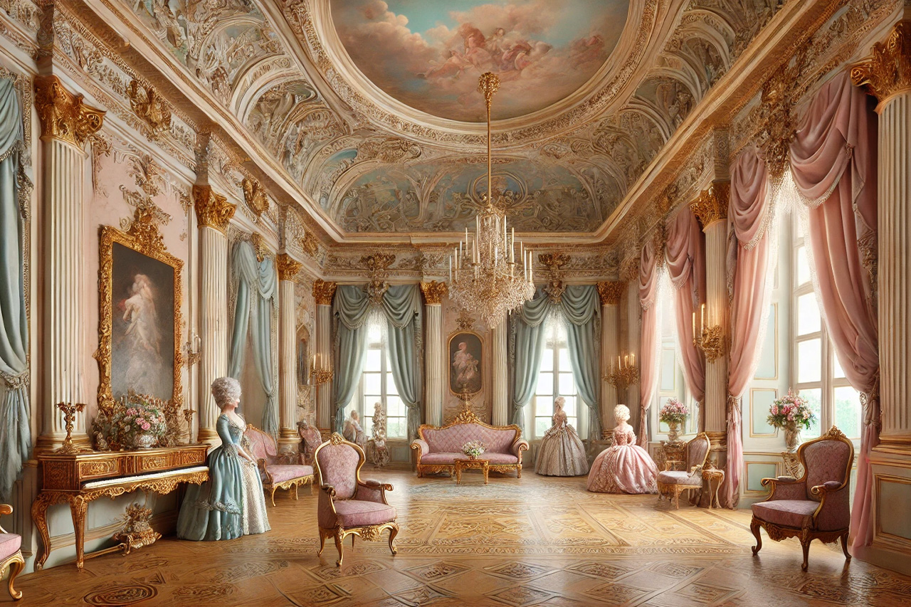 Rococo style furniture